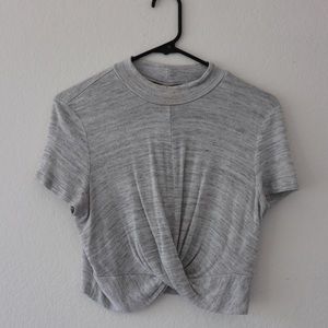 Grey crop top